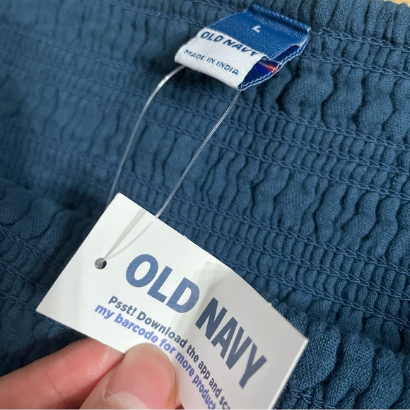 Old Navy Gauze Cotton Maxi Skirt Womens Large Blue Travel Summer Cotton NWT - Picture 2 of 6